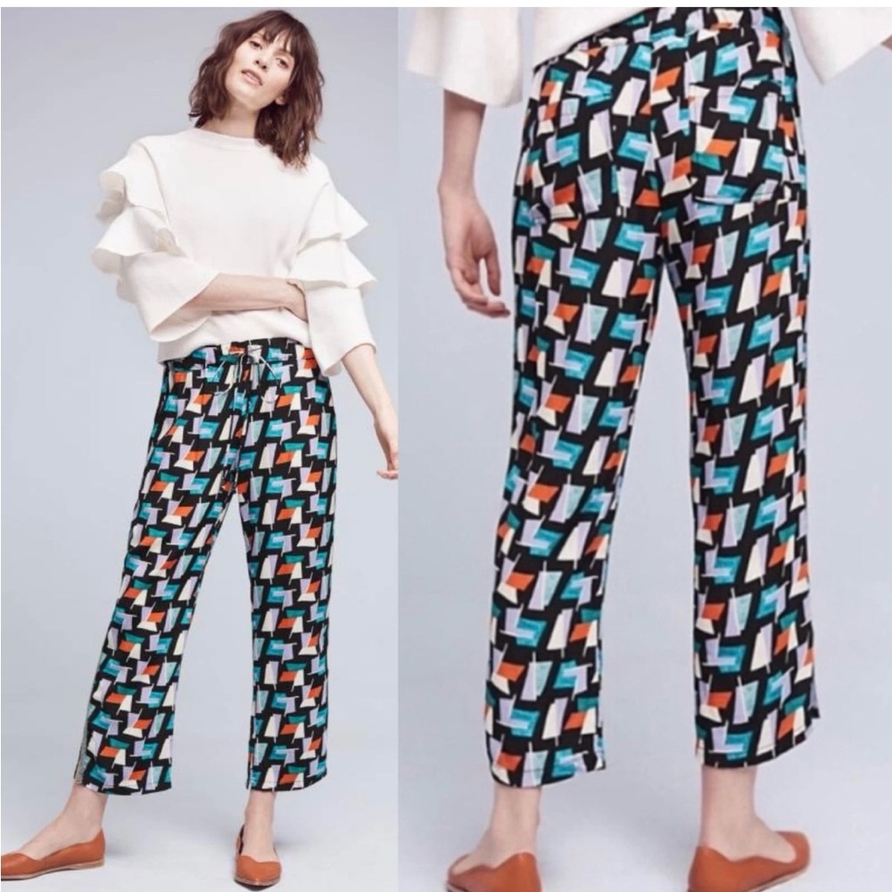 Anthropologie Geometric Patterned Pants  hei hei Ginza M